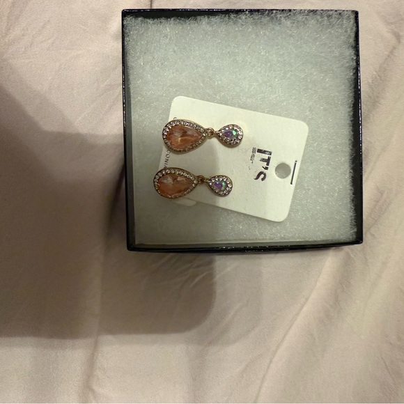 Jewelry - INC International Concepts Gold and Peach Teardrop Earrings